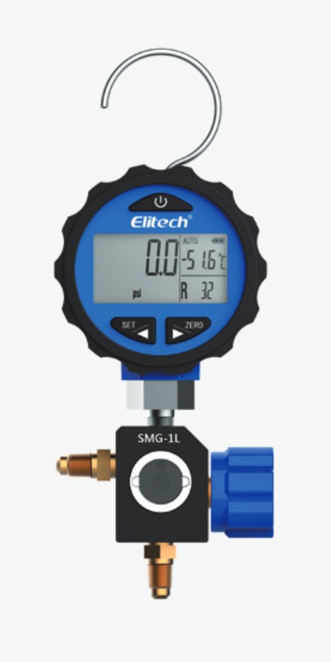 Manómetro digital con válvula Elitech